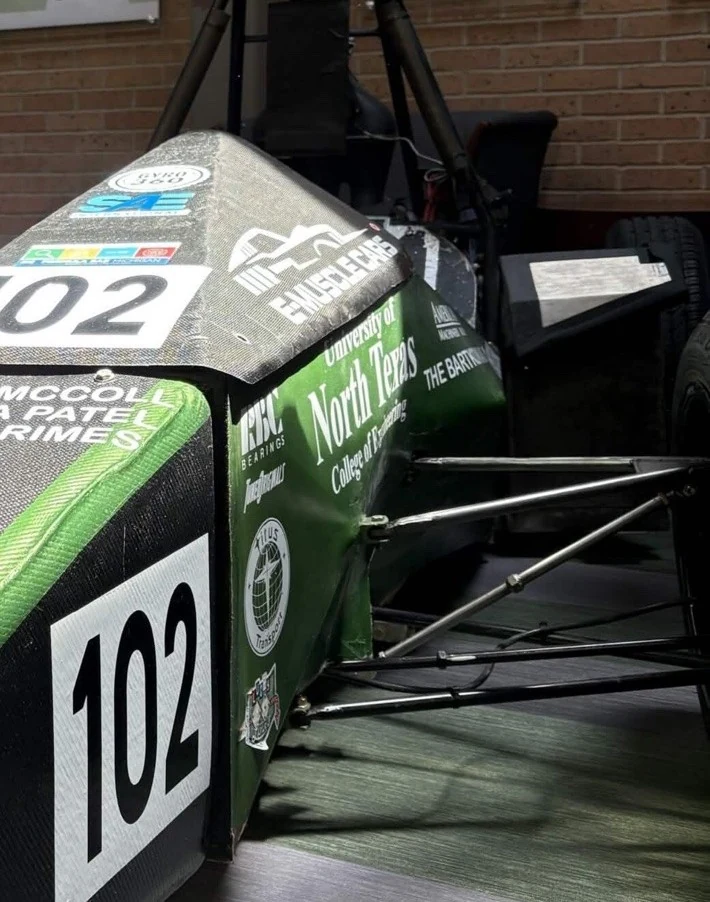 Physical aero bodywork installed on Formula SAE car